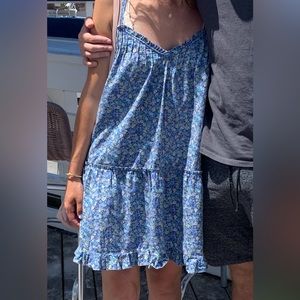 Blue Floral Light and Flowy Dress